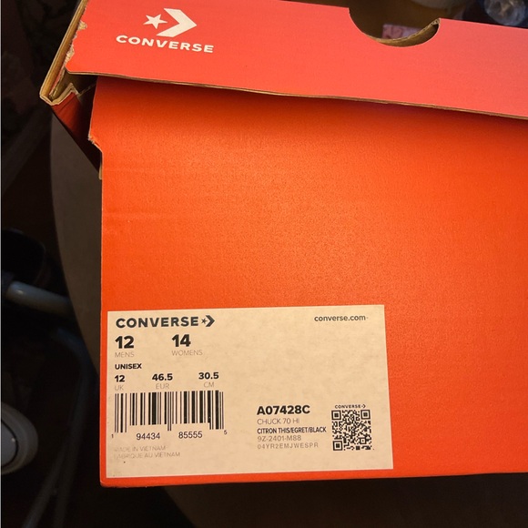 CONVERSE CHUCK TAYLOR MENS 12 CITRON - BRAND NEW! $90 RETAIL - Picture 11 of 12